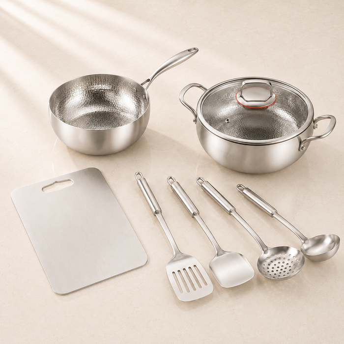 Hammered Titanium Chef's Bundle