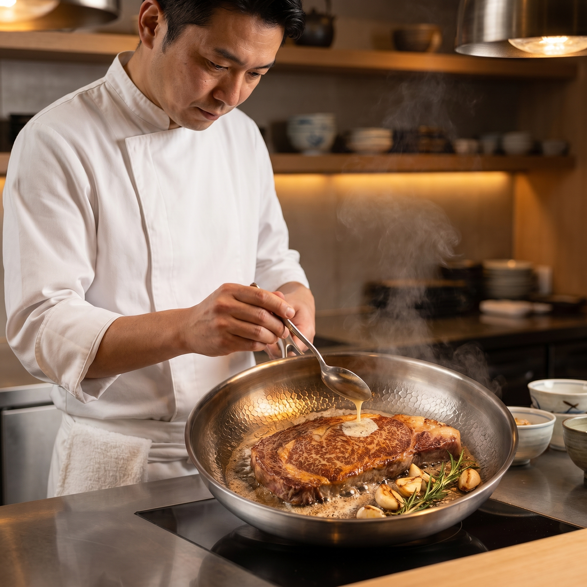 Hammered Titanium Pan