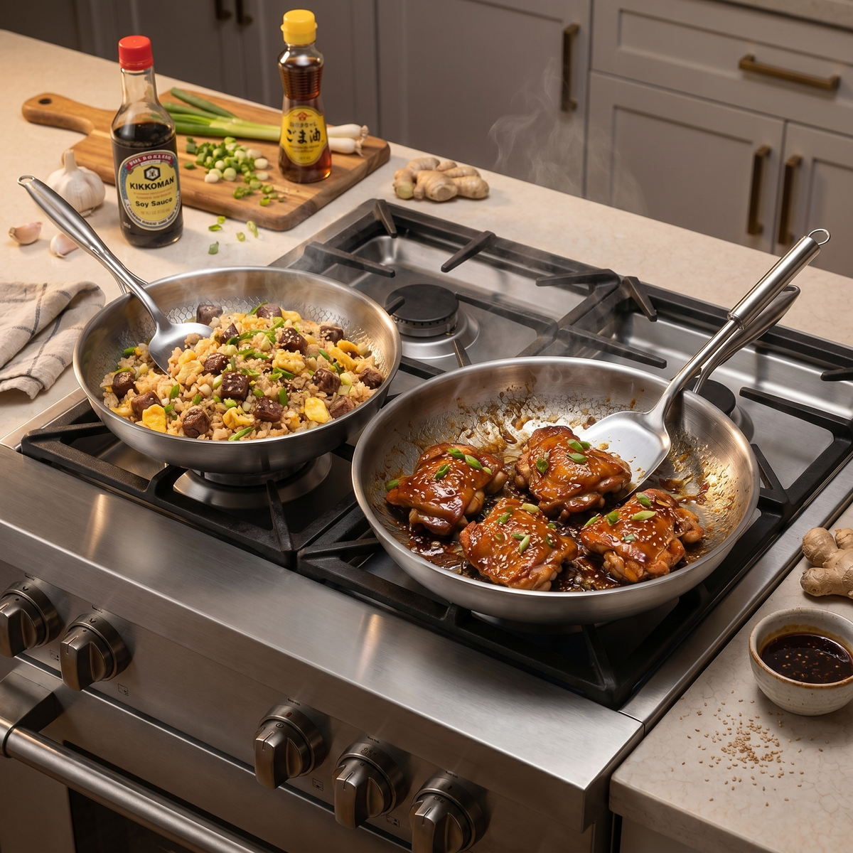Hammered Titanium Pan Duo Set